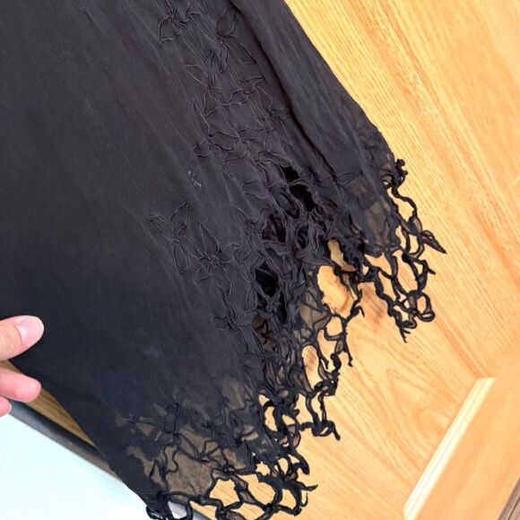 BCBGMAXAZRIA Women's Vintage Black Floral Dress Size 4 - Picture 5 of 14